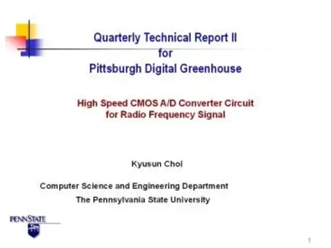 General Technical Report : 一般技术报告