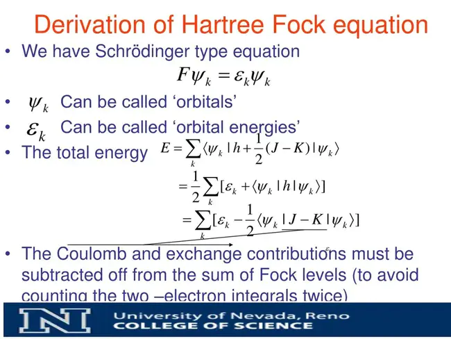 Hartree-Fock : 哈特里克福克