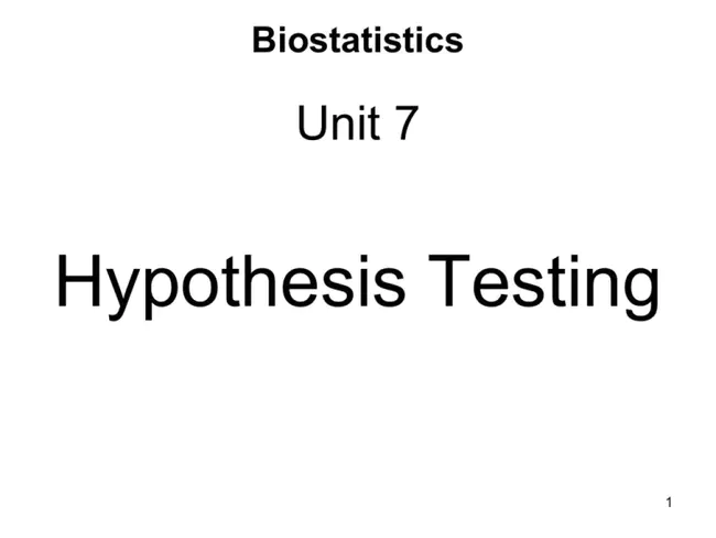 Hypothesis Test : 假设检验