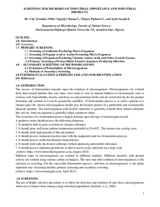 Industrial Microbial Testing : 工业微生物检测