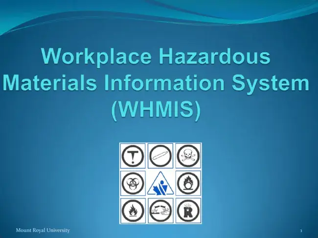 Workplace Hazardous Materials Information System : 工作场所危险品信息系统