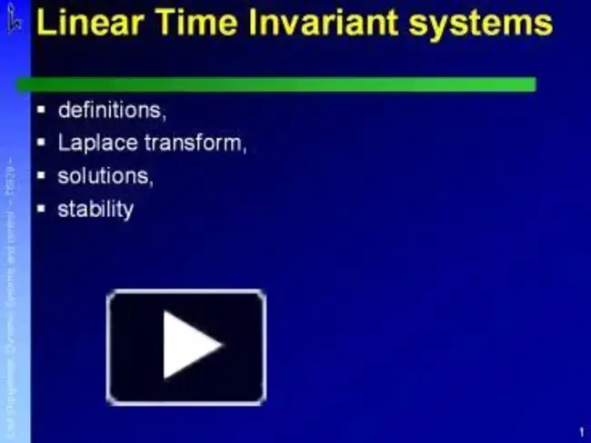 Linear Time Invariant : 线性时不变