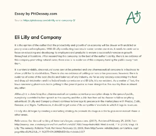 Eli Lilly Virtual Information System : 礼来公司虚拟信息系统