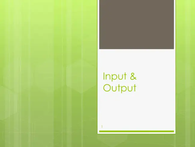 Input/Output System : 输入/输出系统