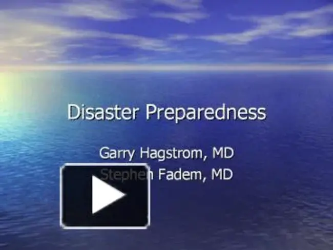 Disaster Preparedness Program : 备灾计划