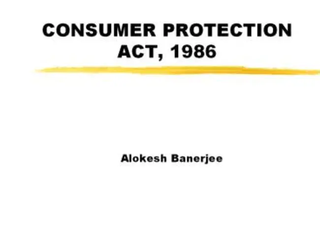 Consumer Protection Act : 消费者保护法