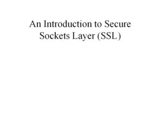 Secure Sockets Layer : 安全套接字层