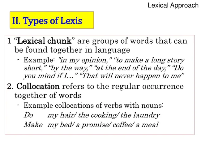 Lexical Item : 词汇项