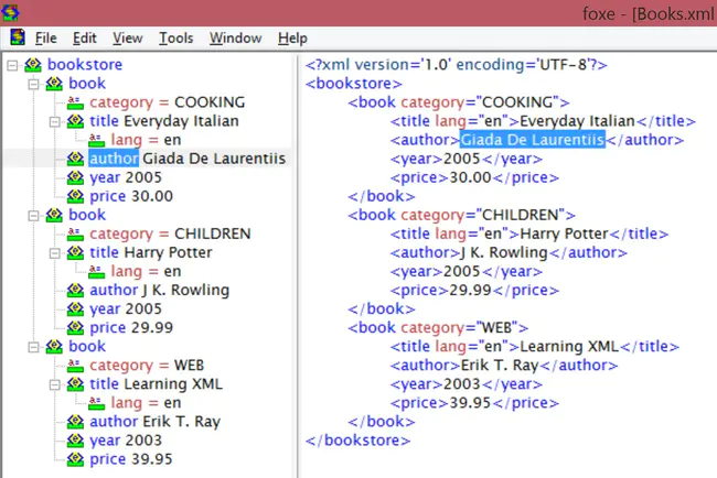 XML Parsed Tree : XML解析树