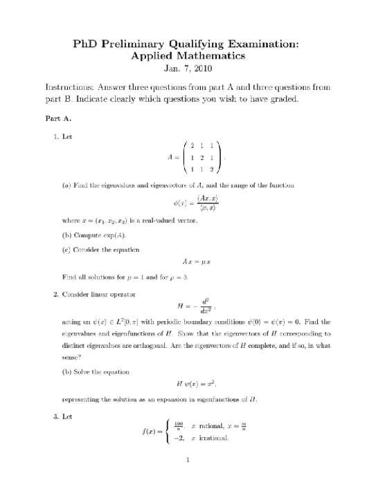 Mathematics Qualifying Examination : 数学资格考试