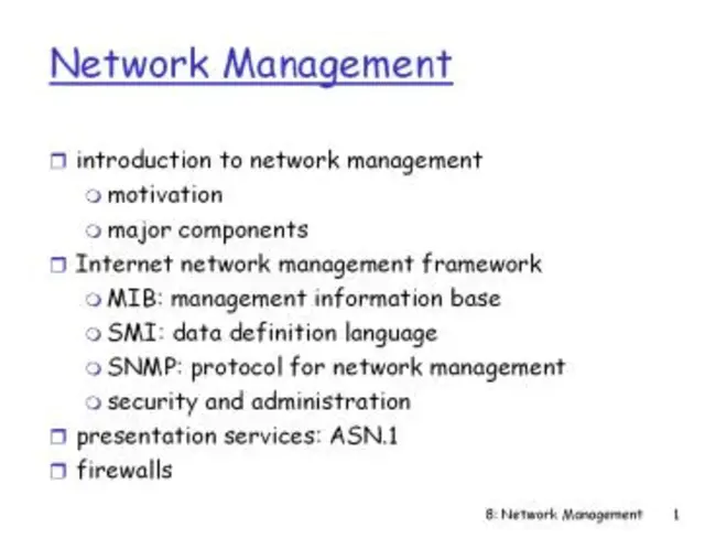 Network Management Module : 网络管理模块