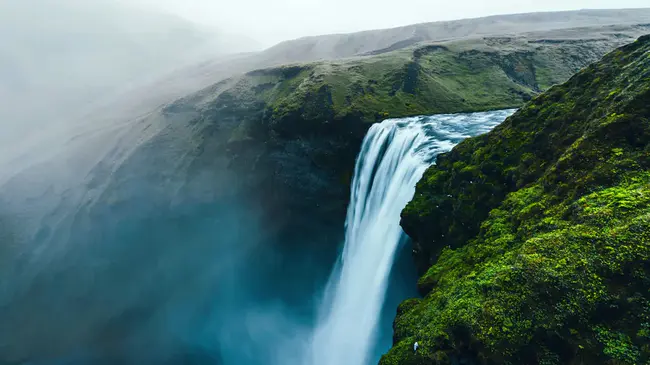 Tree Limb And Waterfall : 树枝瀑布