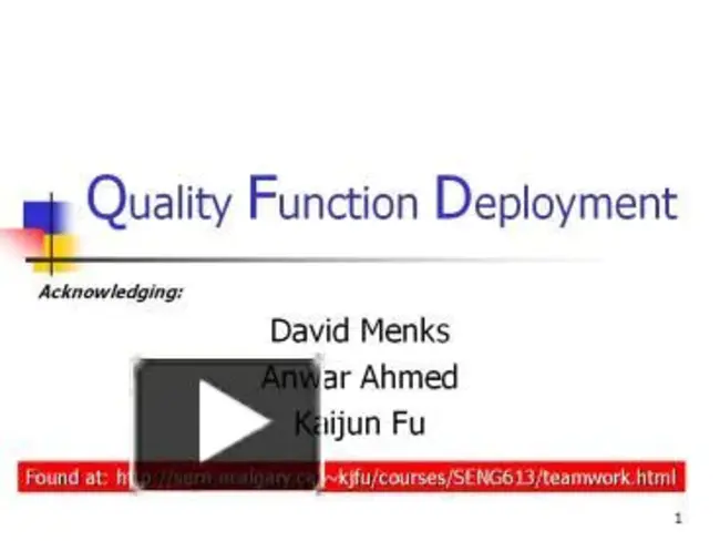 Quality Assurance Function : 质量保证职能