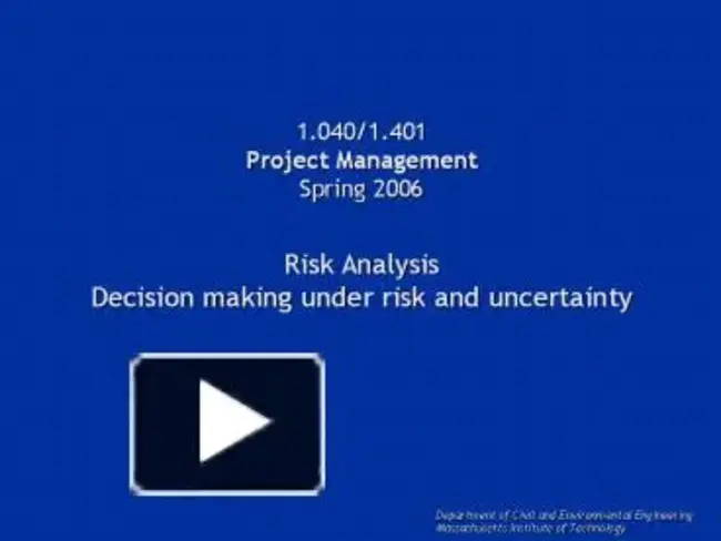 Quantitative Risk Analysis : 定量风险分析