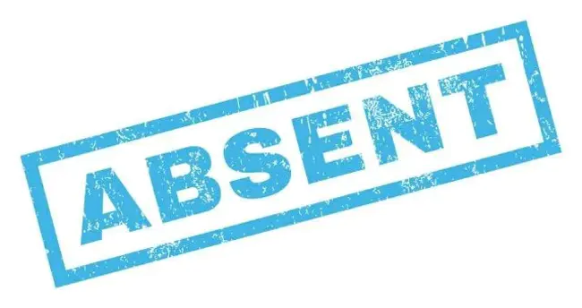 Absent : 缺席的