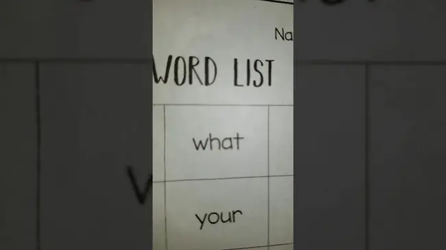 Word List : 单词表