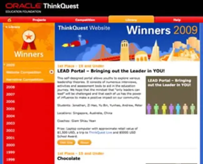 ThinkQuest Web : 思索网络