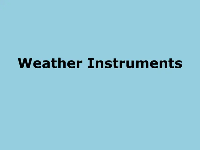 Weather Instrument designation : 气象仪器名称