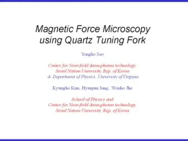 Magnetic Force Microscopy : 磁力显微镜