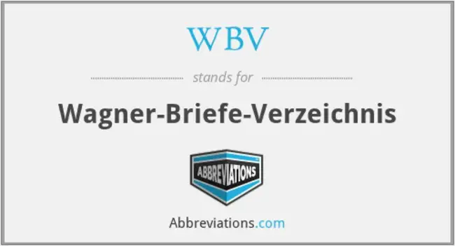 Wagner-Briefe-Verzeichnis : 瓦格纳信件目录