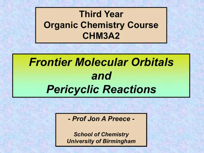 Frontier Molecular Orbital : 前沿分子轨道