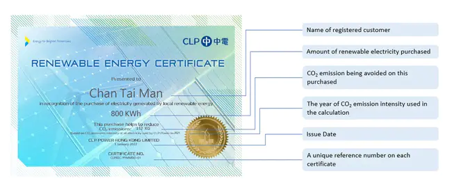 Tradable Renewable Energy Certificate : 可交易可再生能源证书