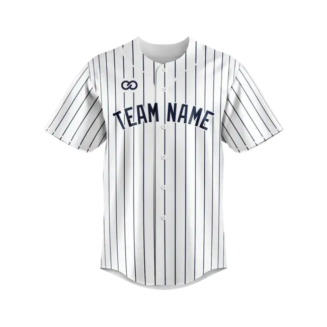 White Pinstripe Softball Jersey : 白色细条纹垒球服