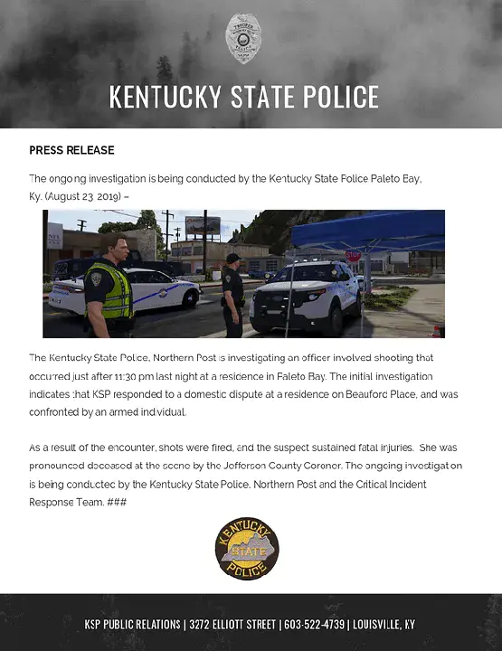 Kentucky State Police : 肯塔基州警察局