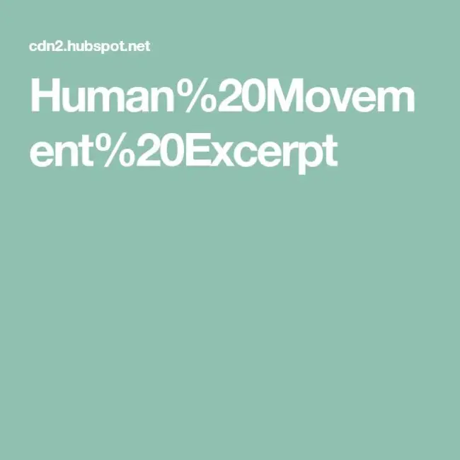 Human Movement : 人体运动