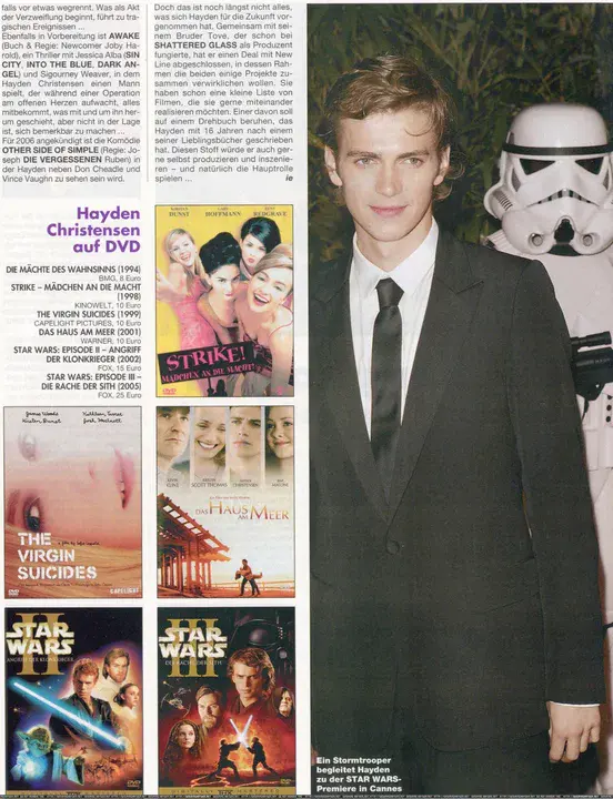 Hayden Christensen, actor : 海登·克里斯滕森，演员