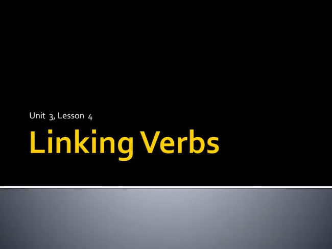 Linking Verb : 连系动词