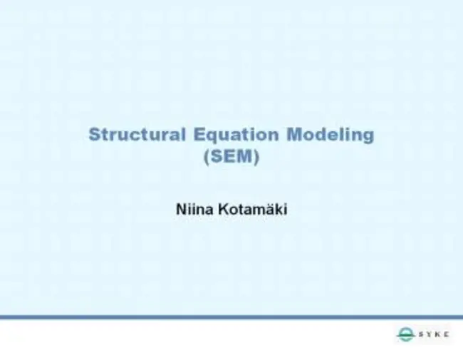 Structural Equation Modeling : 结构方程建模