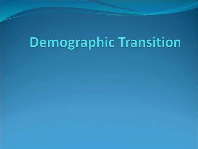 Demographic Transition Model : 人口过渡模型