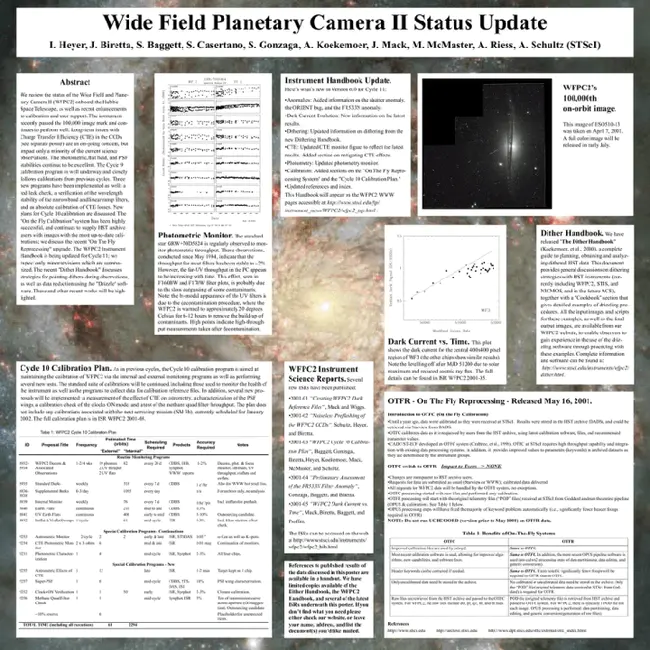 Wide Field Planetary Camera : 广角行星式照相机
