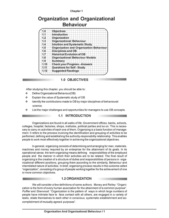 Organisational Behaviour : 组织行为学