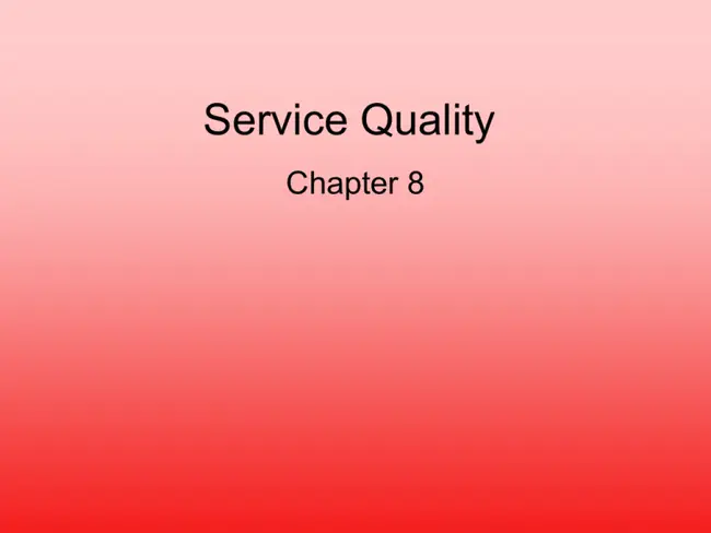 Quality Assured Services : 有质量保证的服务