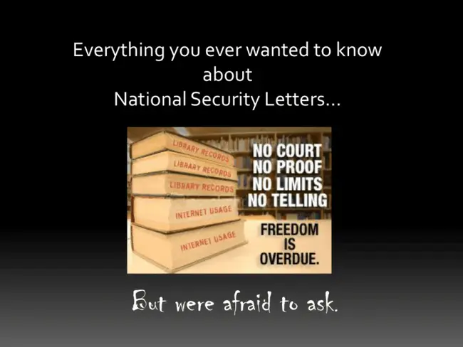 National Security Letter : 国家安全信