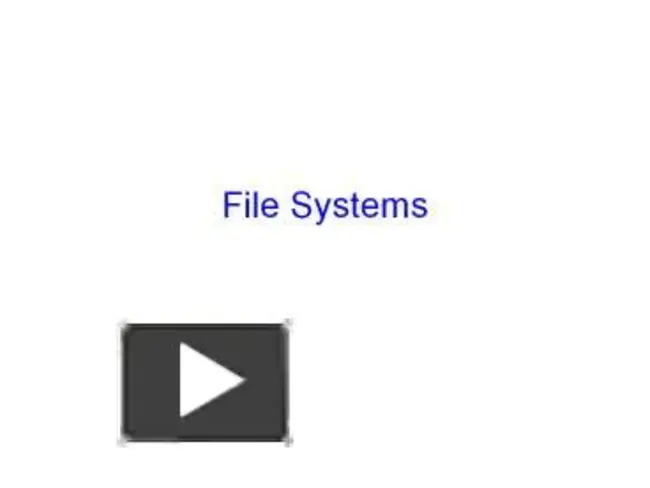 File Systems : 文件系统