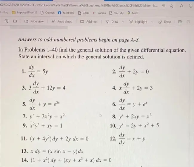 Algebraic Differential Equation : 代数微分方程