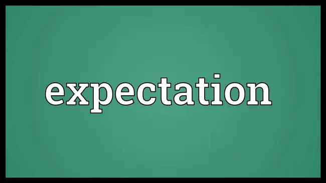 Expectation : 期望值