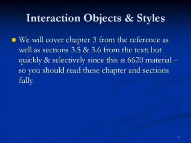 Interaction Objects : 交互对象