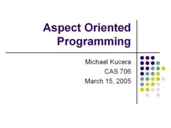 Aspect Oriented Programming : 面向方面编程