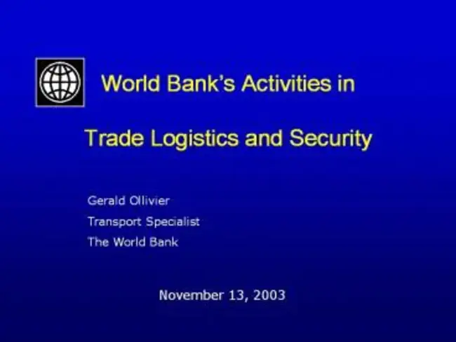 World Bank : 世界银行
