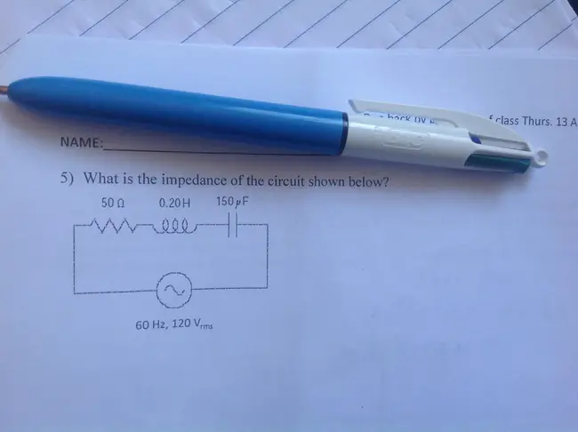 Impedance Of Circuit : 电路阻抗