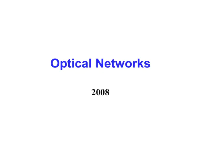 Optical Multi-Channel : 光学多通道