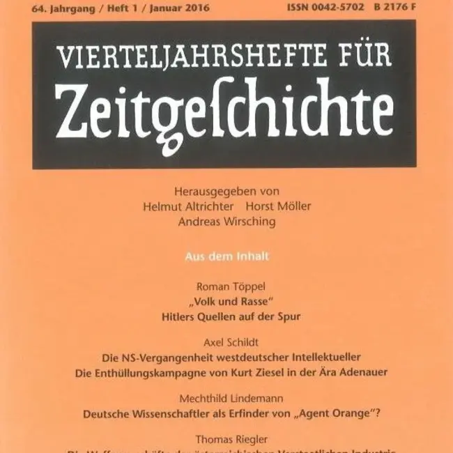 Vierteljahrshefte fur ZeitGeschichte : 当代史季刊