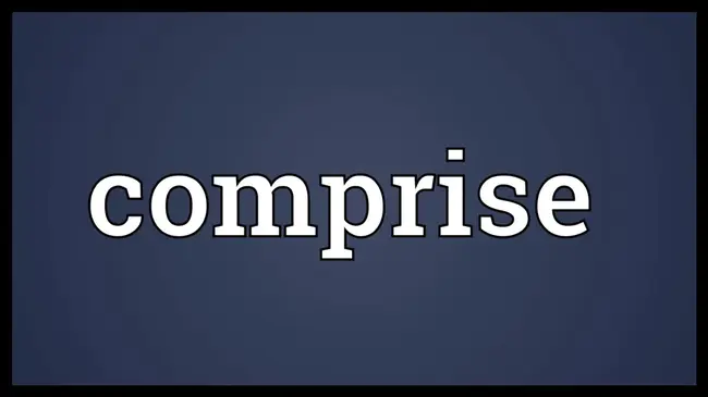 Comprises : 包括