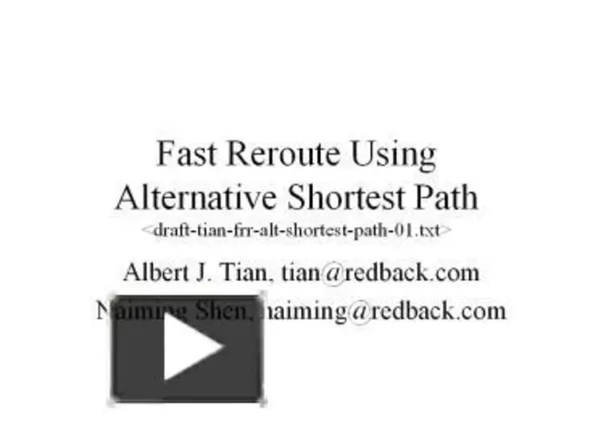 Fast Reroute : 快速重路由