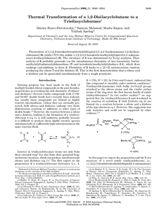 TriSilaCycloButane : 三硅环丁烷