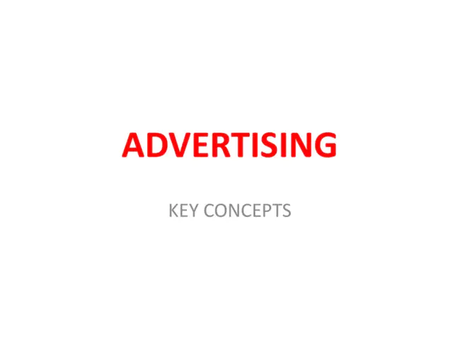 Advertising & Promotion : 广告与促销
